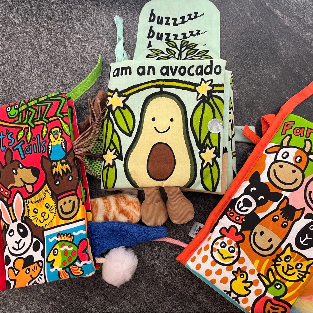 Melissa and Doug and Jellycat Crinkle Books
